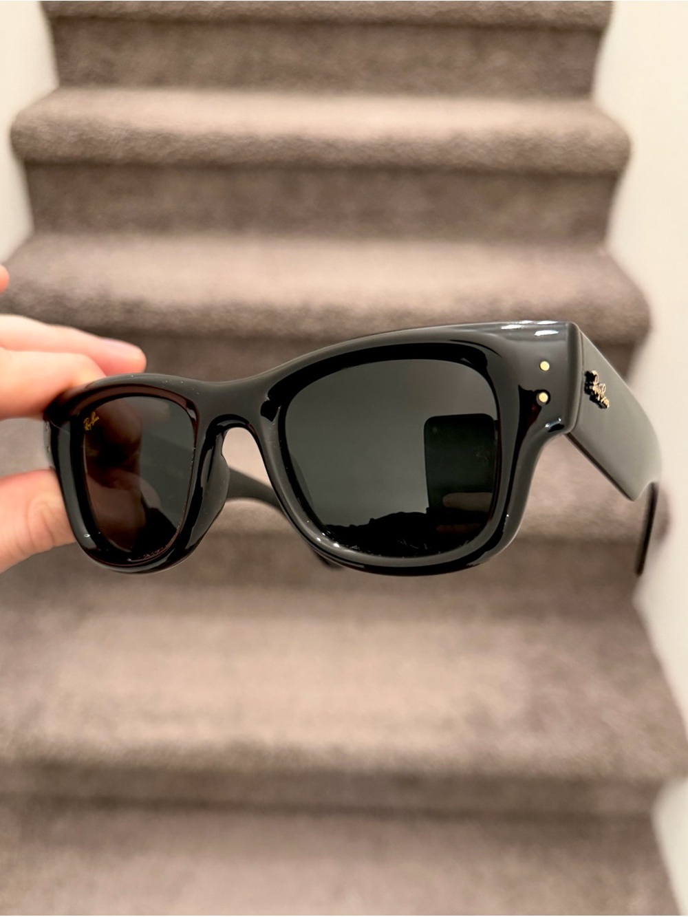 New Ray-Ban Wayfarer Puffer Asap Rocky AWGE RB4940 4940 Black Size 47/23 - Picture 2 of 5